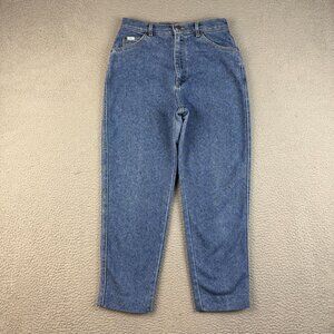 VTG Lee Womens Jeans 12 Short High Waist Curvy Stonewash Tapered Leg Mom *Hemmed